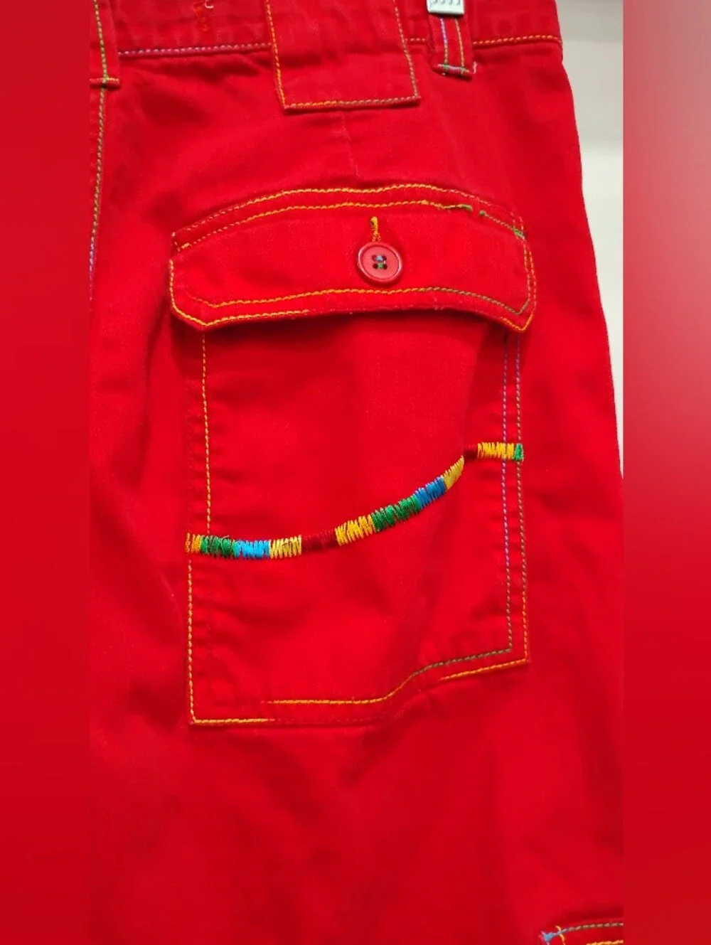 FESTIVAL EMBROIDERED CARGO PANTS